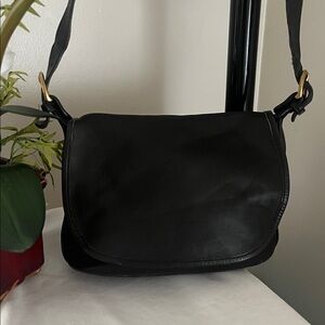 Coach Vintage Black Fletcher 4150 Crossbody Saddle Bag